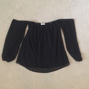 Tobi black off the shoulder top